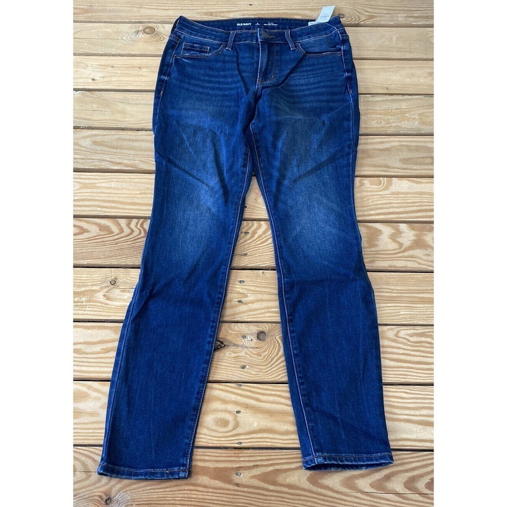 NWT Old Navy Mid Rise Pop Icon Skinny Jeans Size 4 Short Women’s Blue